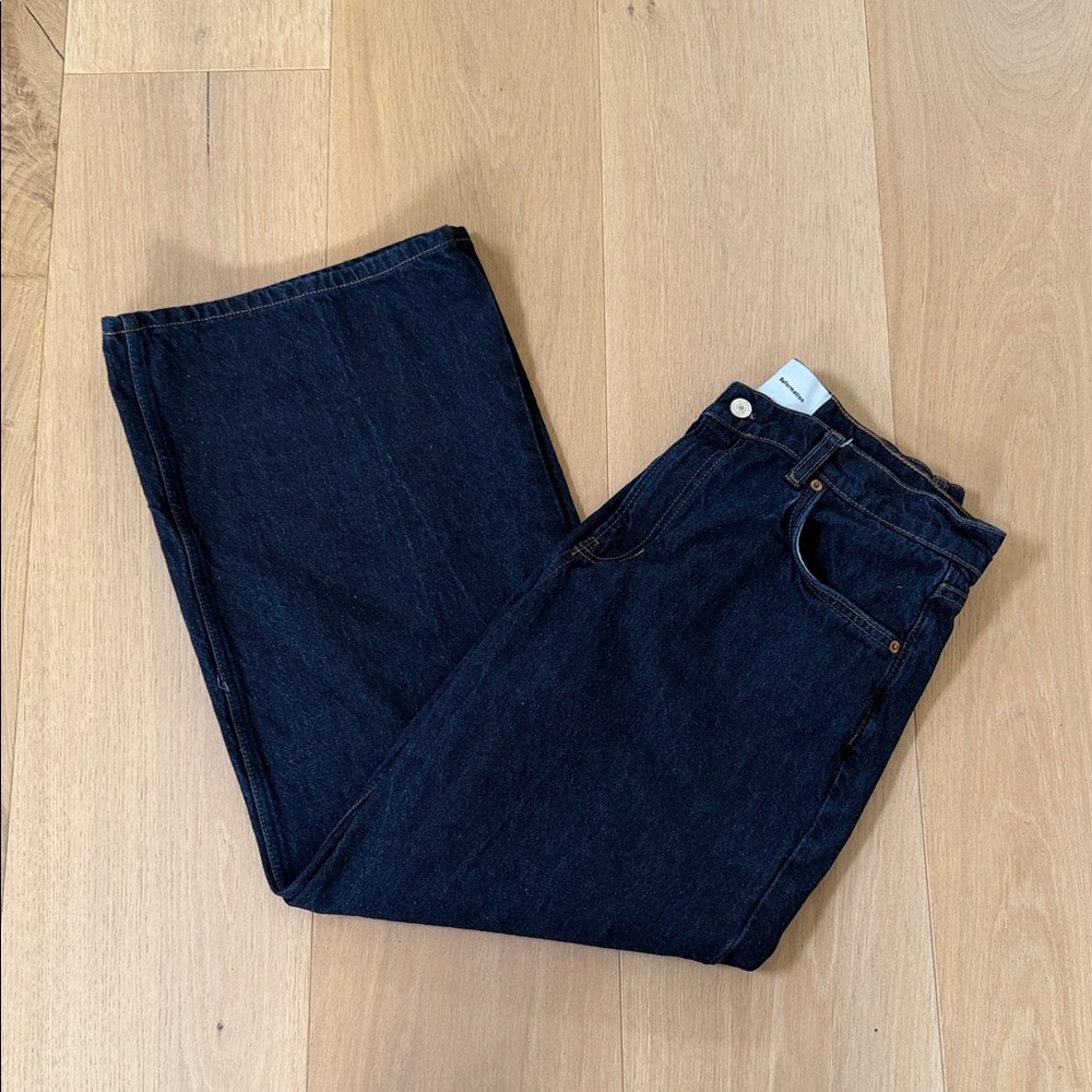 Reformation Cary Low Rise Slouchy Wide Leg Short Jeans